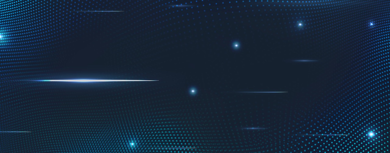 Abstract image of a blue banner with stars.