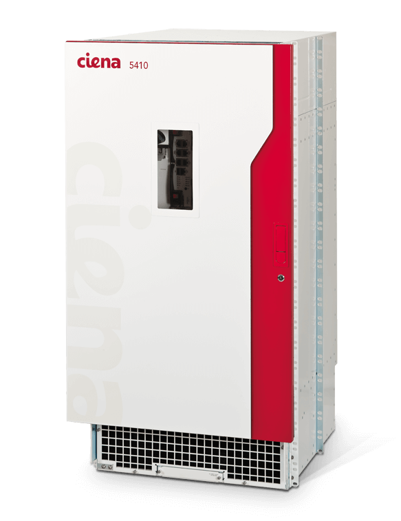 Product image of Ciena's 5410 with the door cover on.